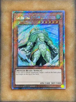 Yugioh Raiza the Storm Monarch RA03-EN180 Platinum Secret Rare 1st Ed NM - Image 1