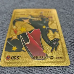 Pokemon Charizard V HP220 Claw Slash Fire Spin Gold Foil Fan Art Card - Image 4