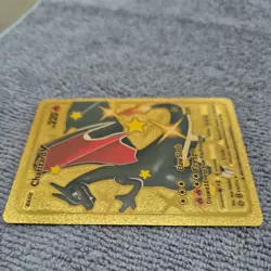 Pokemon Charizard V HP220 Claw Slash Fire Spin Gold Foil Fan Art Card - Image 5