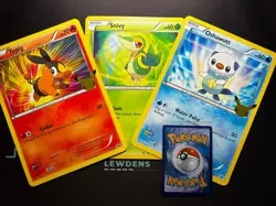 Unova First Partner Pack - Snivy Oshawott Tepig - 3 x Jumbo Pokemon Card Lot - Image 1