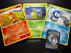 Sinnoh First Partner Pack - Turtwig Piplup Chimchar - 3 x Jumbo Pokemon Card Lot - Image 1