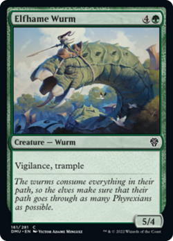 Elfhame Wurm FOIL Dominaria United NM Green Common MAGIC GATHERING CARD ABUGames - Image 1