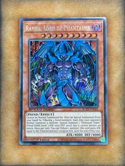 Yugioh Raviel, Lord of Phantasms SGX3-ENG03 Speed Duel Secret Rare 1st Ed NM - Image 1
