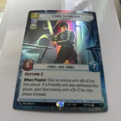 Star Wars Unlimited Foil Hyperspace Card #317 Luke Skywalker– Jedi Knight SOR EN - Image 2