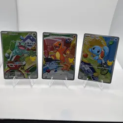 Pokemon First Partner Illustration Collection Series 1 Kanto Gen 1 Starters Set - Image 1