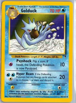 Golduck 43/110 Uncommon Legendary Collection Pokemon Near Mint - Image 1
