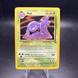 Pokemon TCG Muk 28/62 Fossil Set Rare Near Mint 1999 WoTC Unlimited NM -j - Image 1
