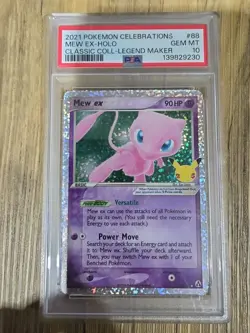2021 Pokemon Celebrations Classic #88 Mew-EX PSA 10 GEM MINT - Image 1