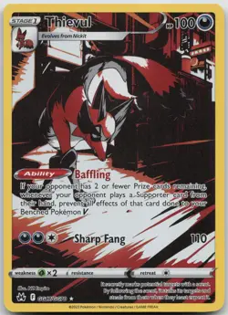 Thievul GG17/GG70 Holo Crown Zenith Galarian Gallery Pokemon NM/M - Image 1