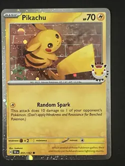 Pikachu Pokemon Day 2026 051/162 30th Anniversary Promo Pokemon TCG MINT - Image 1