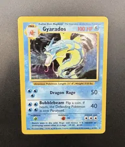 1999 Pokemon Base Set Gyarados 6/102 Holo Rare WOTC Vintage LP - Image 1