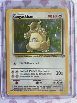 Kangaskhan 5/64 - Jungle Holo Rare Pokemon TCG MP Condition Vintage 1999 - Image 1