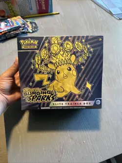 POKEMON TCG SCARLET VIOLET SURGING SPARKS ETB FACTORY SEALED 2 extra packs - Image 2