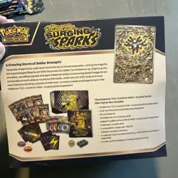POKEMON TCG SCARLET VIOLET SURGING SPARKS ETB FACTORY SEALED 2 extra packs - Image 5