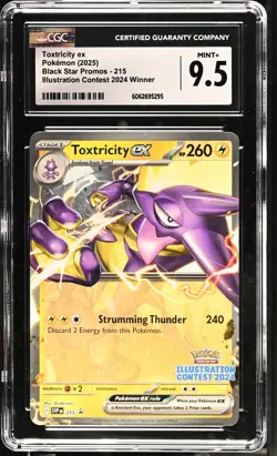 Toxtricity EX 215 Illustration Contest 2024 Winner Pokemon CGC 9.5 Mint+ - Image 1