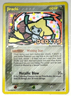 2005 Pokemon EX Deoxys Jirachi 9/107 Reverse Holo Stamped LP Lightly Played - Image 1