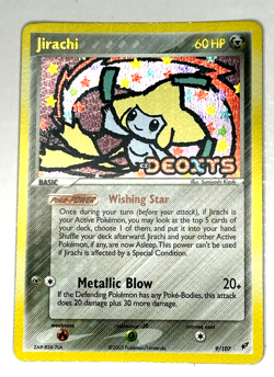 2005 Pokemon EX Deoxys Jirachi 9/107 Reverse Holo Stamped LP Lightly Played - Image 2