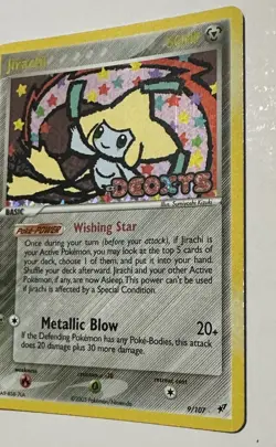 2005 Pokemon EX Deoxys Jirachi 9/107 Reverse Holo Stamped LP Lightly Played - Image 4