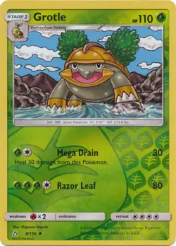 Grotle 8/156 Reverse Holo Ultra Prism Pokemon Card NM - Image 1