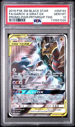 PSA 10 GARCHOMP & GIRATINA GX SM193 | Tag Team Promo Graded Pokemon Card HK - Image 1