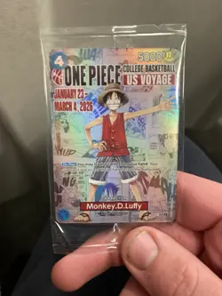 Bandai One Piece CCG Monkey.D.Luffy US Voyage Promo Foil Card P-055 2026 - Image 1