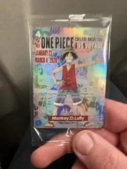 Bandai One Piece CCG Monkey.D.Luffy US Voyage Promo Foil Card P-055 2026 - Image 2