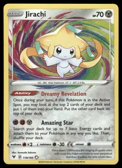 Pokemon Cards Jirachi 119/185 Vivid Voltage Amazing Rare NM - Image 1