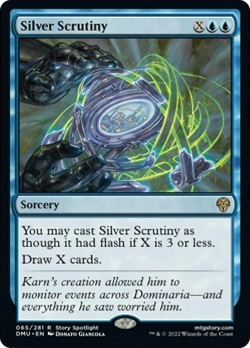 Silver Scrutiny FOIL Dominaria United NM Blue Rare MAGIC GATHERING CARD ABUGames - Image 1