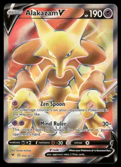 Pokemon Cards Alakazam V 172/185 Vivid Voltage Ultra Rare NM - Image 1