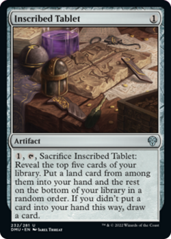 Inscribed Tablet FOIL Dominaria United NM Artifact Uncommon MAGIC CARD ABUGames - Image 1