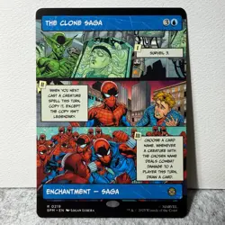 THE CLONE SAGA (BORDERLESS) MARVEL'S SPIDER-MAN MTG 219 RARE LP - Image 1