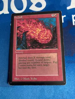 1x MTG Fireball Beta Edition Moderately Played Magic the Gathering - Image 1