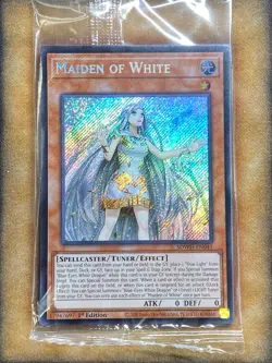 Yugioh Maiden of White SDWD-EN041 Secret Rare 1st Ed SEALED - Image 1