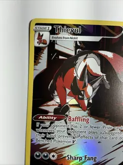 Thievul GG17/GG70 Crown Zenith: Galarian Gallery Holo Pokemon Full Art - Image 2