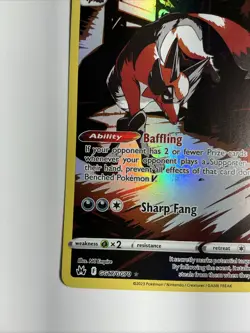 Thievul GG17/GG70 Crown Zenith: Galarian Gallery Holo Pokemon Full Art - Image 3