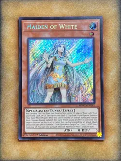 Yugioh Maiden of White SDWD-EN041 Secret Rare 1st Ed NM - Image 1