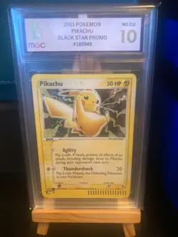 MGC 2003 POKEMON HOLO PIKACHU BLACK STAR PROMO GRADE 10 NO.012 - Image 1