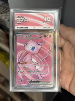 Pokemon Mew EX 193/165 Sir Graded Ace 10 - Image 1