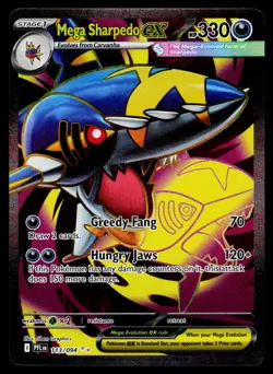 2025 Pokemon PFL EN Phantasmal Flames #113/094 Mega Sharpedo ex - Image 1