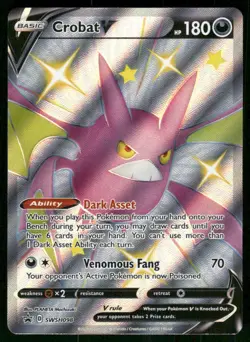 2019 Crobat V SWSH098 Promo Holo NM SWSH: Sword & Shield Promo Cards Pokemon - Image 1