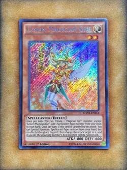 Yugioh Lemon Magician Girl MVP1-ENS51 Secret Rare 1st Ed NM - Image 1