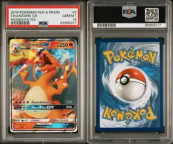 2019 Pokemon Sun & Moon Hidden Fates Charizard GX #9/68 PSA 10 Gem Mint - Image 3