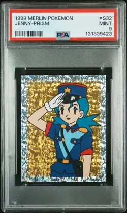 PSA 9 MINT 1999 MERLIN POKEMON #S32 JENNY-PRISM - Image 1