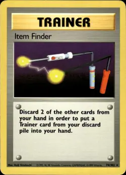 Pokemon Item Finder 74/102 Base Set Rare Near Mint - Image 1