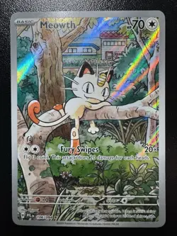 Pokemon TCG Meowth 106/094 Full Art IR Illustration Rare Phantasmal Flame NM - Image 1