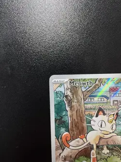 Pokemon TCG Meowth 106/094 Full Art IR Illustration Rare Phantasmal Flame NM - Image 3