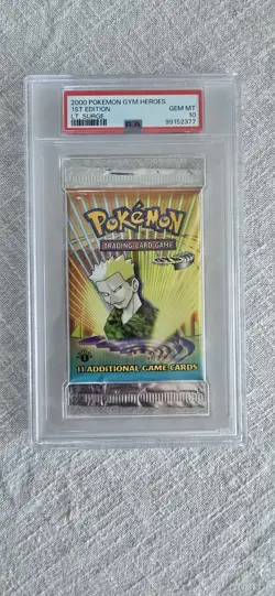 Pokemon 2000 Gym Heroes 1st Edition Lt. Surge Booster PSA 10 EN Pop 39 - Image 1