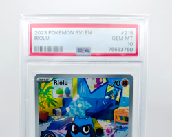 POKEMON PSA 10 RIOLU 215 SVI EN-SCARLET & VIOLET ILLUSTRATION RARE LOW POP - Image 3