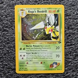 Gym Challenge Koga's Beedrill Holo 9/132 Vintage Pokemon - Image 1