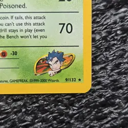 Gym Challenge Koga's Beedrill Holo 9/132 Vintage Pokemon - Image 4